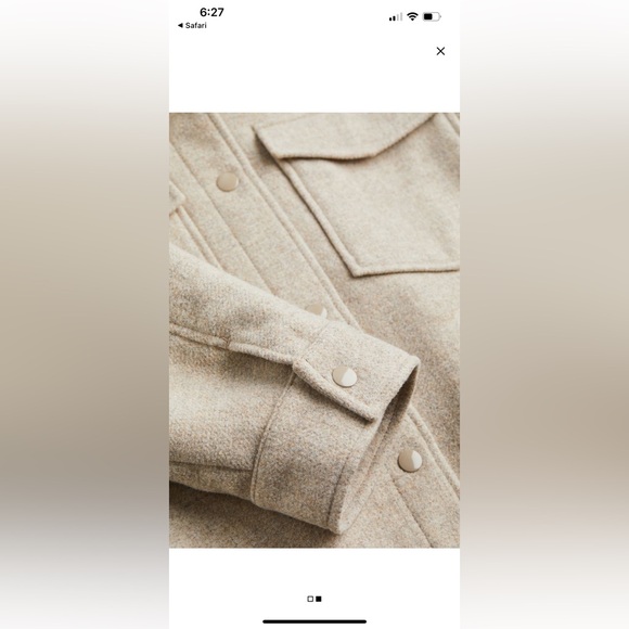 H&M Beige Shacket Size XSmall - Picture 2 of 11